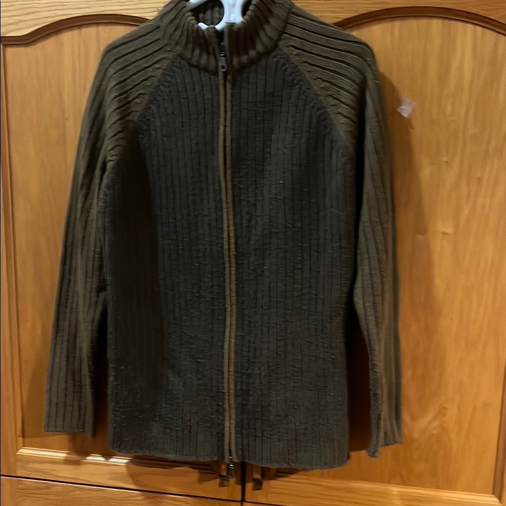 Men’s Brown knitted Zip-Up Sweatshirt